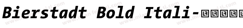 Bierstadt Bold Itali字体转换
